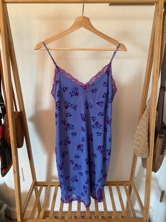 Lacey Floral Purple Slip Dress