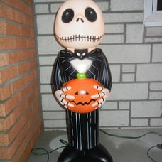 3' DISNEY JACK BLOW MOLD LIGHTED HALLOWEEN PROP DISPLAY NIGHTMARE B4 CHRISTMAS