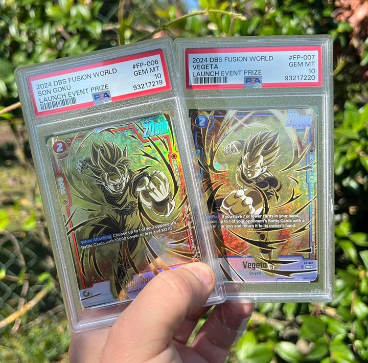Dragon Ball Fusion Goku Vegeta Gold FP006 - FP007 Release Event Prize Winner PSA