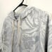 Billabong Tropical Print Cropped Hoodie Gray White Women Small Beach Surf Y2K