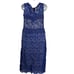 Tadashi Shoji Chantilly Lace Blue Criss Cross Pencil Sleeveless Dress Size 6