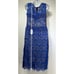 Tadashi Shoji Chantilly Lace Blue Criss Cross Pencil Sleeveless Dress Size 6
