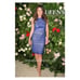 Tadashi Shoji Chantilly Lace Blue Criss Cross Pencil Sleeveless Dress Size 6