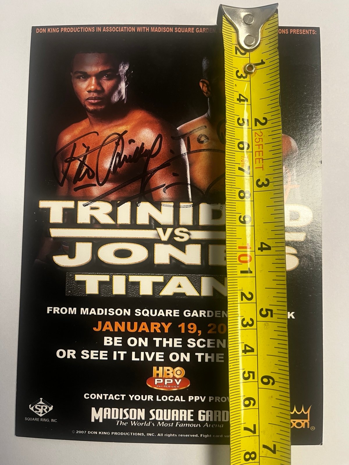 FELIX TRINIDAD vs. ROY JONES JR Titans (PPV) Dual Signed