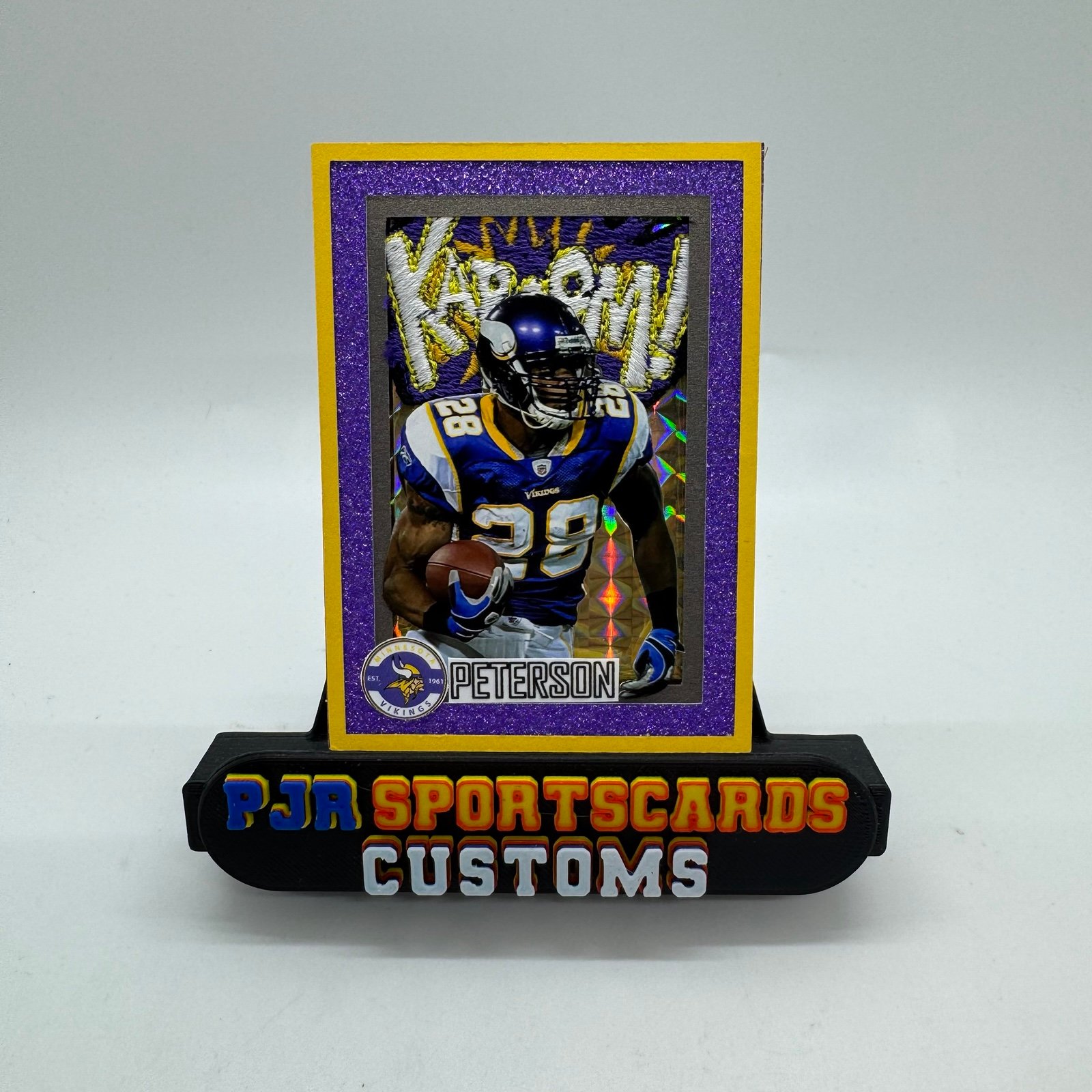 Custom made art card ACEO of Adrian Peterson Minnesota Vikings
