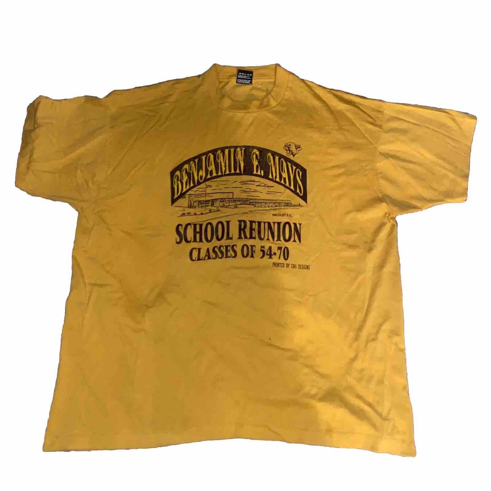 VTG Single Stitch Benjamin E Mays School Reunion 1954-70 T-Shirt Size 2XL