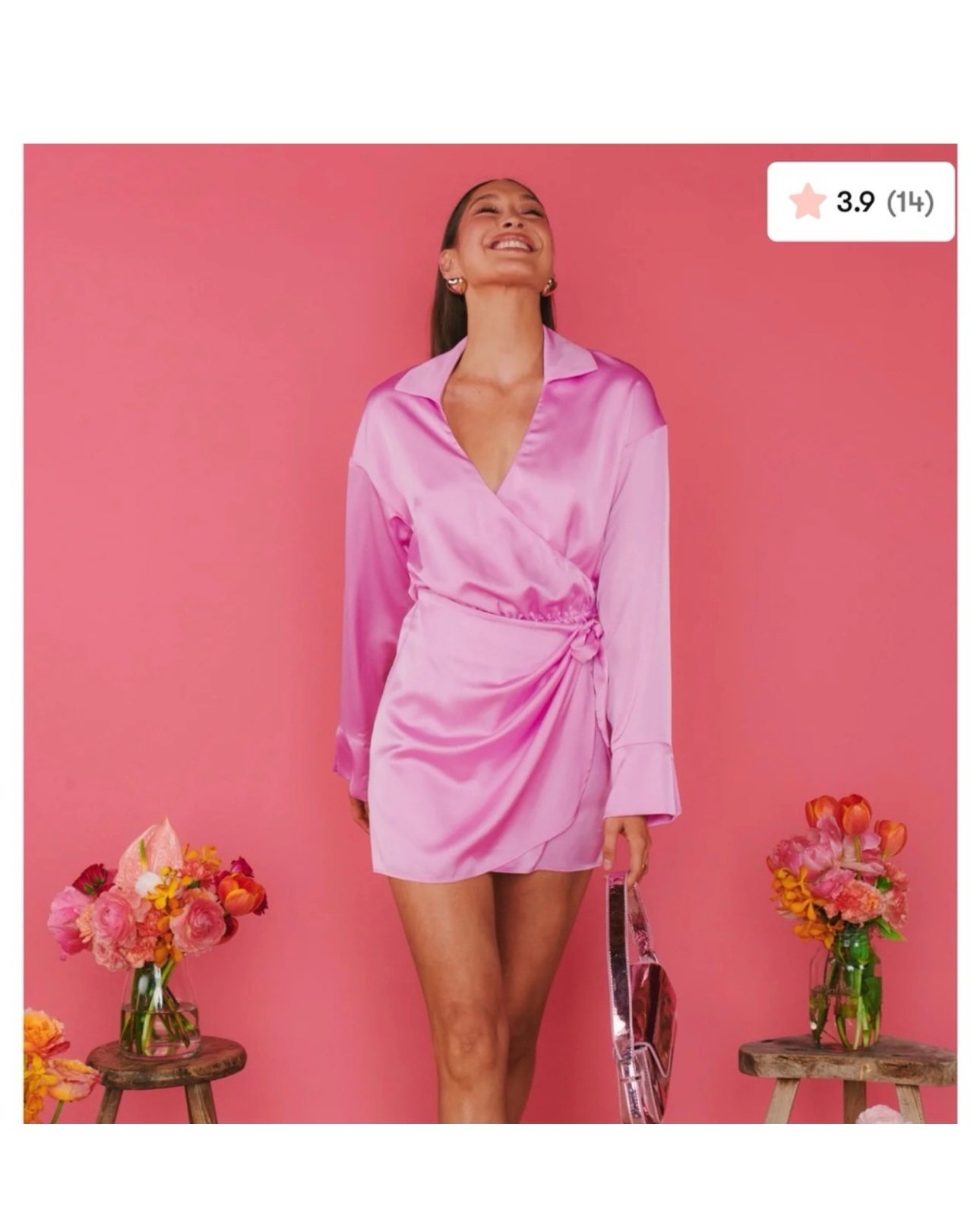 Show me your mumu collard mini dress