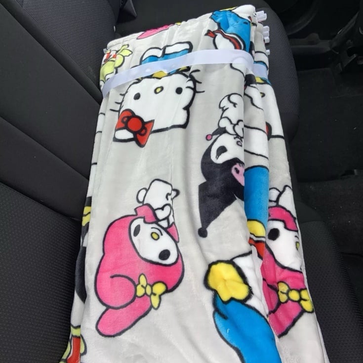 Hello Kitty and Friends Grey Throw Blanket