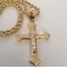 14K Gold Large Cross 28 Necklace New