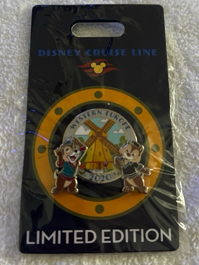 Disney Cruise Lime Western Europe Cruise Chip & Dale 2020 LE 400 DCL