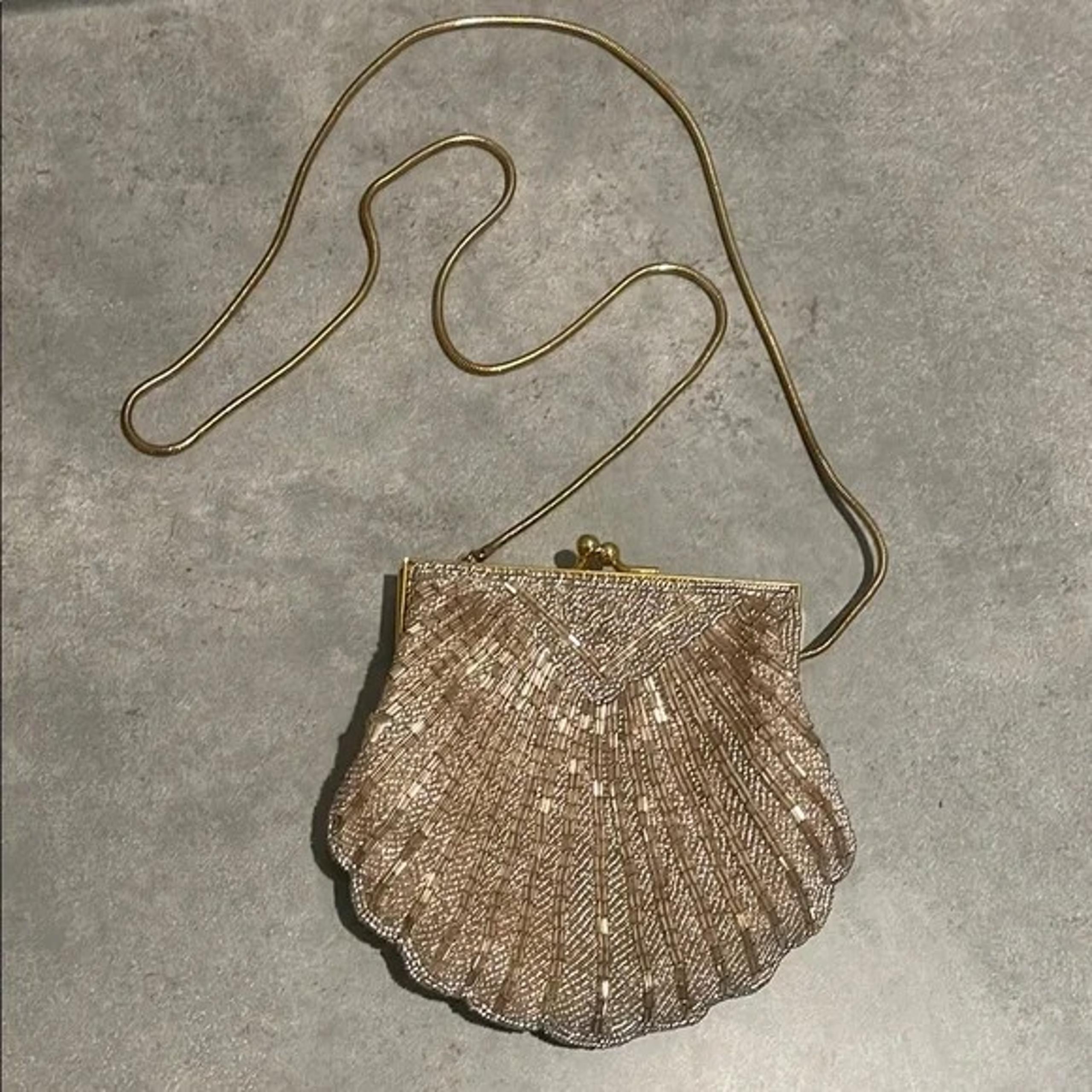 Vintage Valerie Stevens Elegant Gold Evening Beaded Clutch