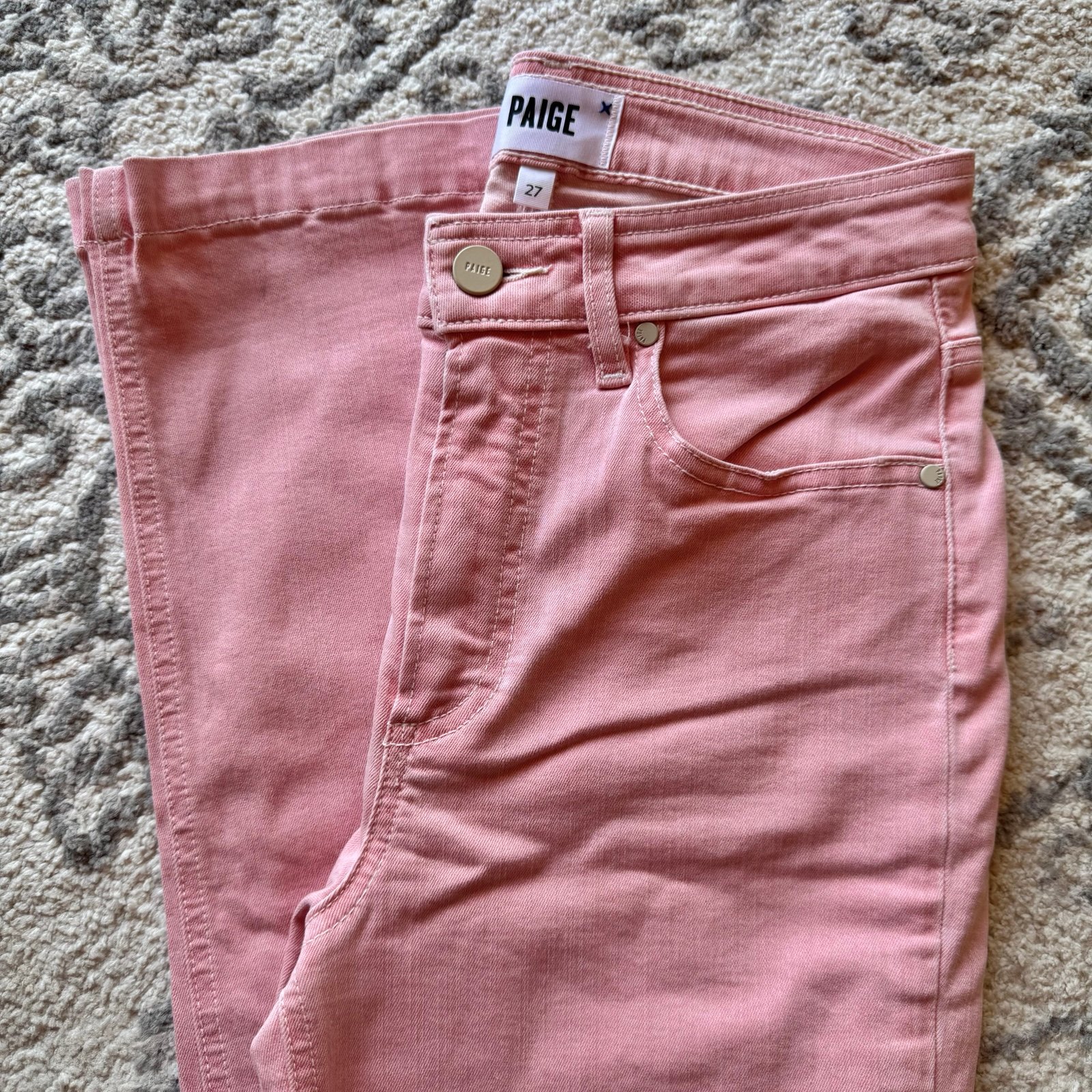 PAIGE Pink straight leg Jeans Denim