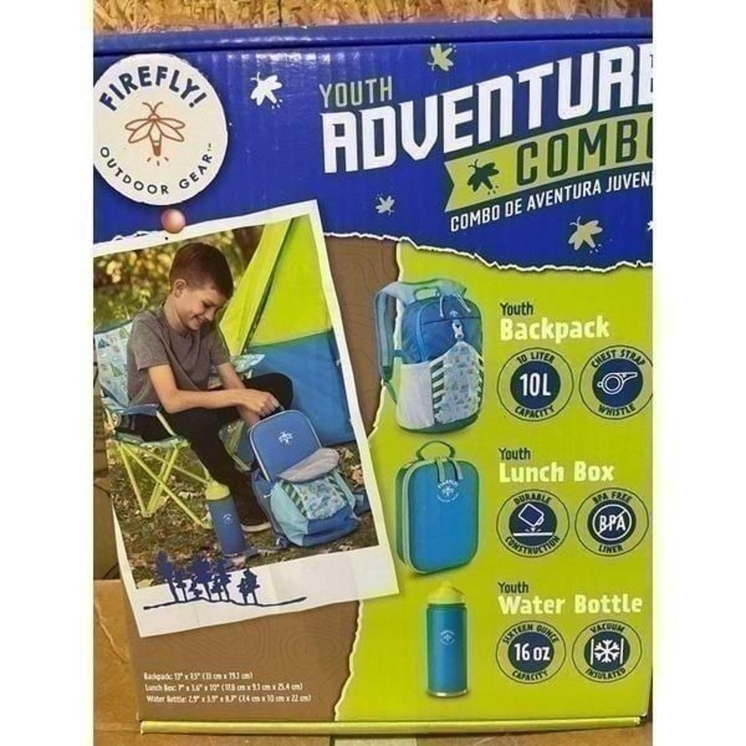 FIREFLY Youth Adventure Combo/Backpack, Lunchbox, Water Bottle, KIDS