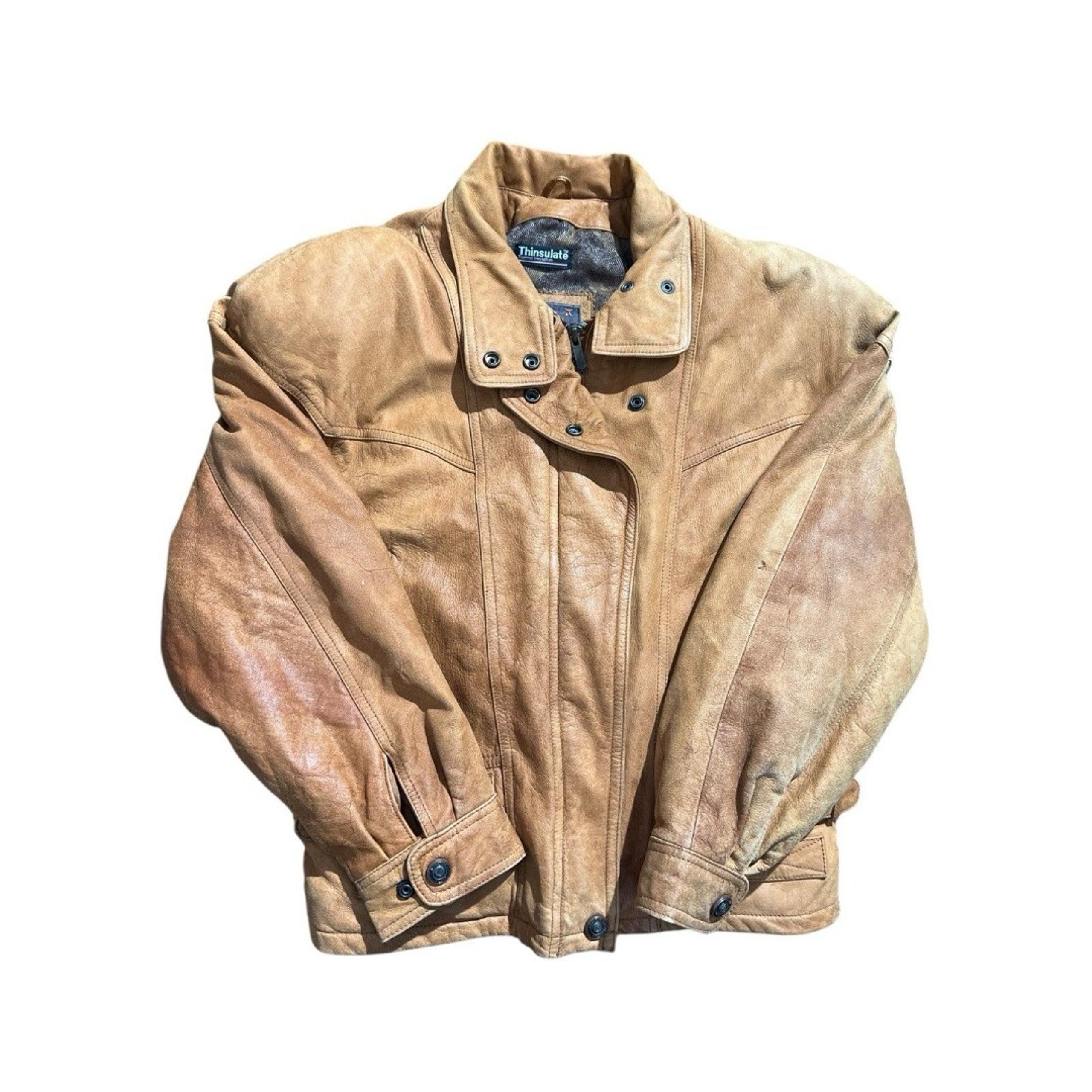 Vtg Adventure Bound Wilsons Woman’s Leather Thinsulate Blanket Lined Jacket Sz S