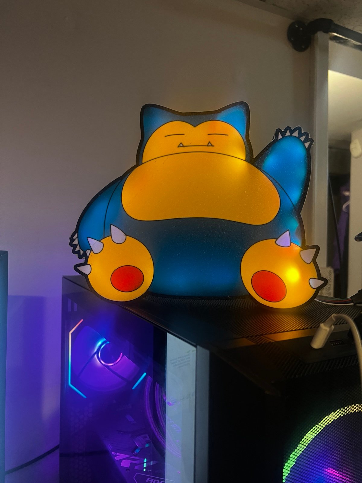 Snorelax 3D printed led light / Pokeball / pokemon