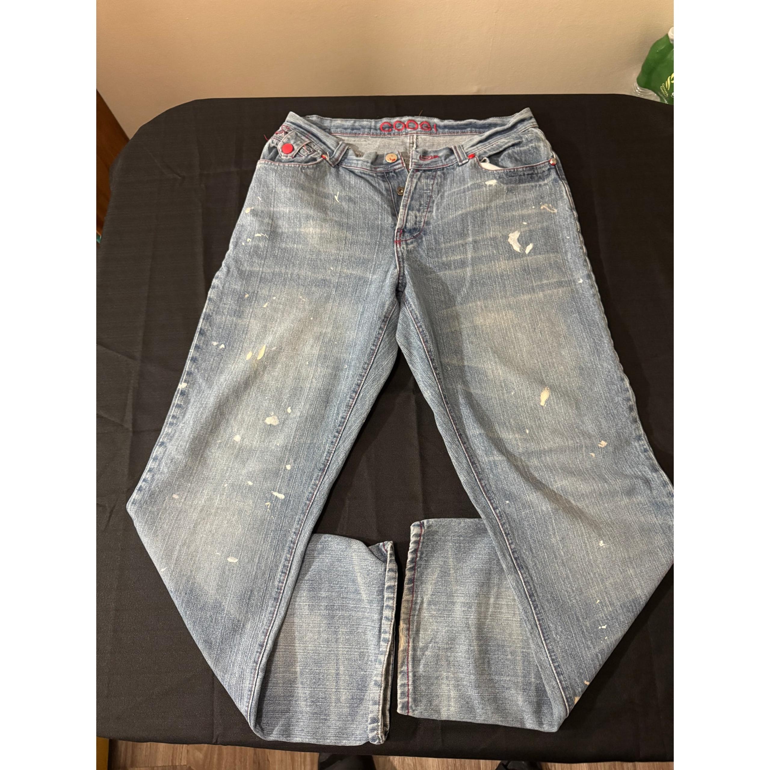 Vintage COOGI Jeans Paint Splattered Men's 33x32" Loose Legs Tight Waist