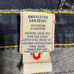 TRUE RELIGION Big Stitch Rose Gold Disco Joey Crop Jeans