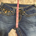 TRUE RELIGION Big Stitch Rose Gold Disco Joey Crop Jeans