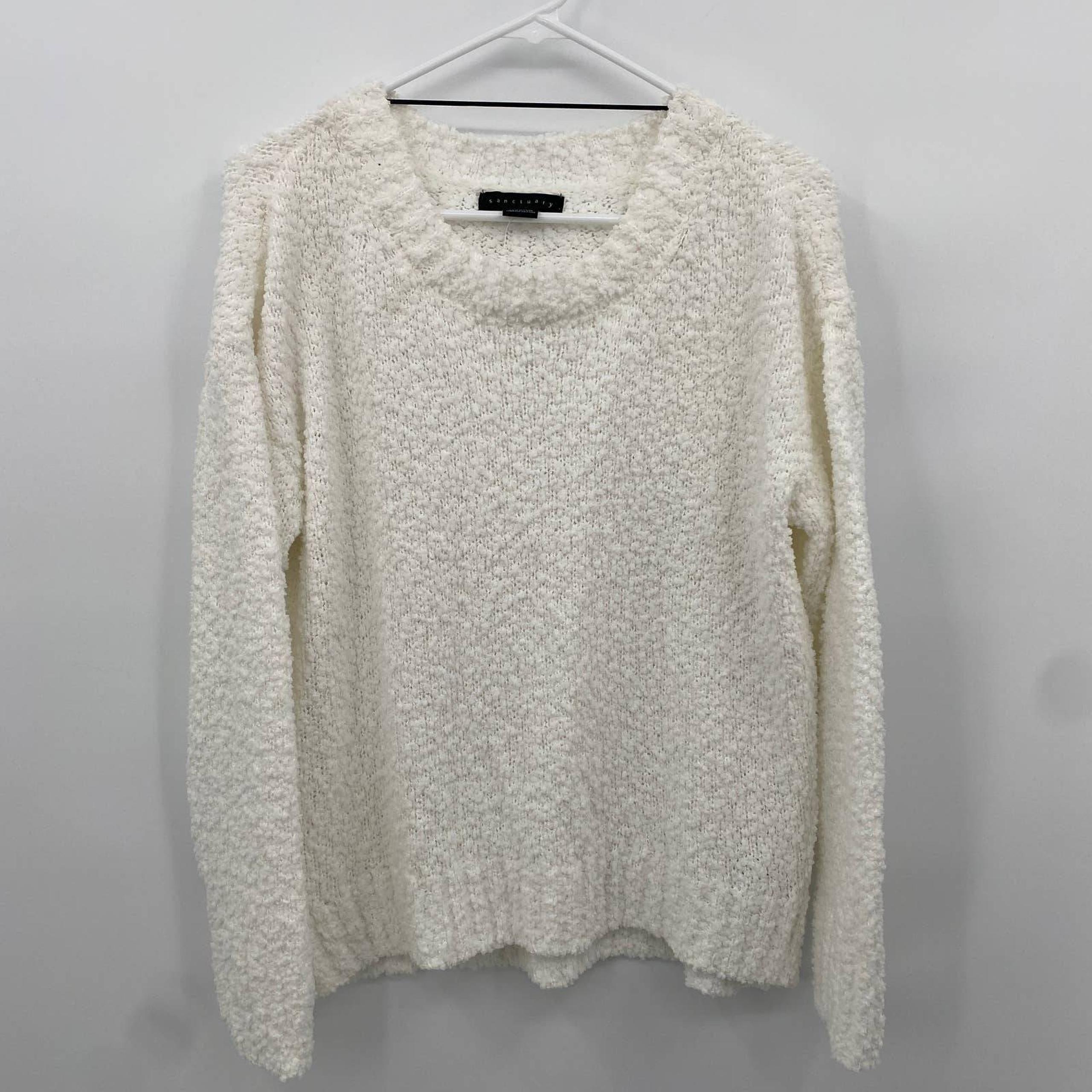 Sanctuary Women's Boucle Knit White Sweater Size M