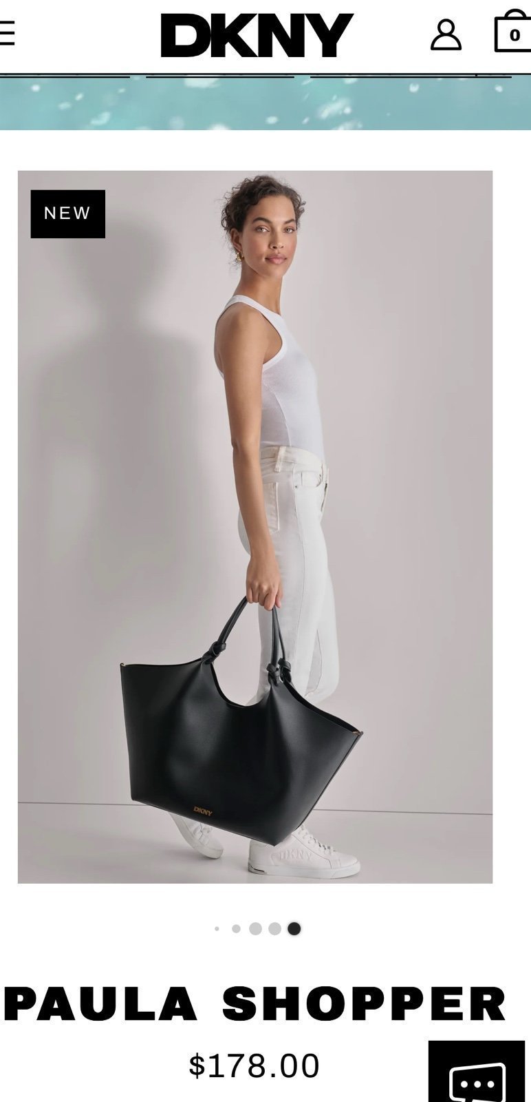 DKNY Large Paula Shopper Tote Black
