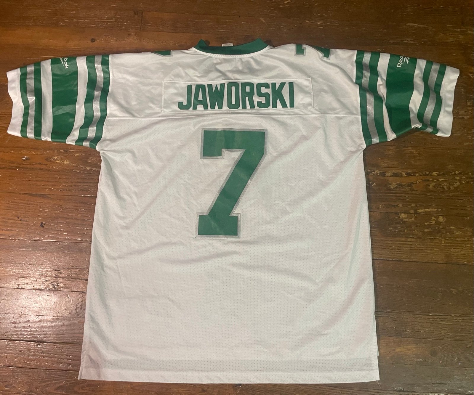 Vintage Reebok Kelly Green Philadelphia Eagles Ron Jawarski Jersey XXL