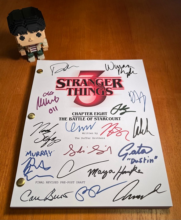 Stranger Things 3 Script Signed- Autographs Reprints- Battle of Starcourt