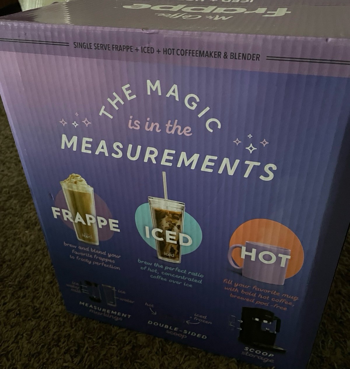 Mr. Coffee Single Serve Frappe and Iced Coffee Maker with Blender Black NEW