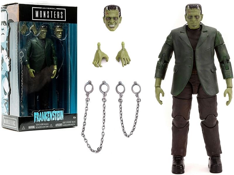 Frankenstein 7 Moveable Figurine with Chains and Alternate Head and Hands Univ