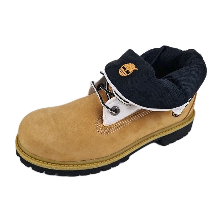Timberland Script Roll Top Boots Little Kids Wheat Leather Size 2.5