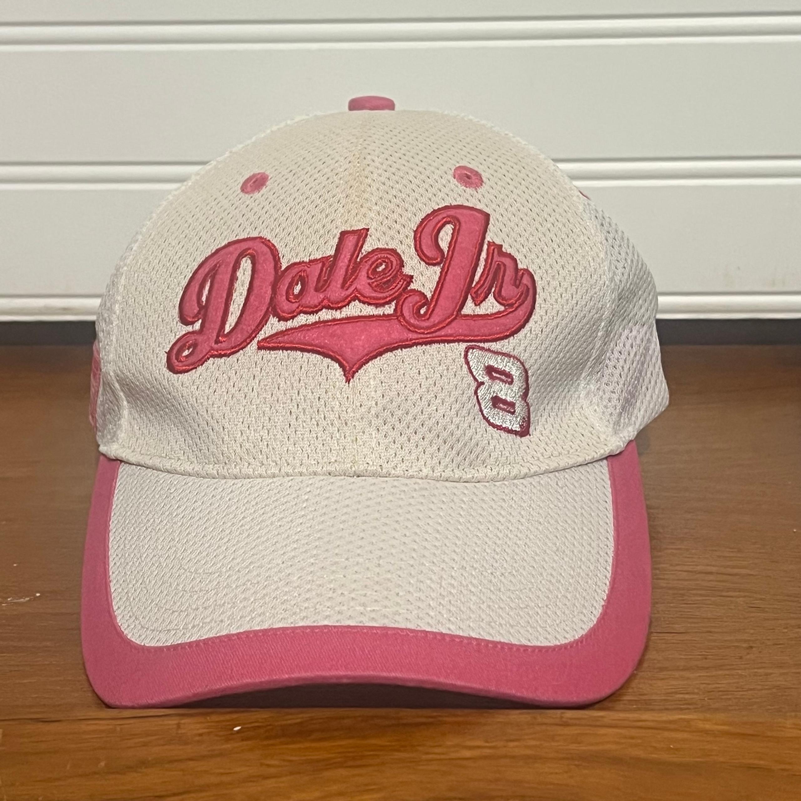 Dale Earnhardt Jr Womens Pink Strapback Chase Authentics NASCAR Hat Cap