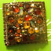 Weiss Signed Vintage Large Amber Topaz Pin