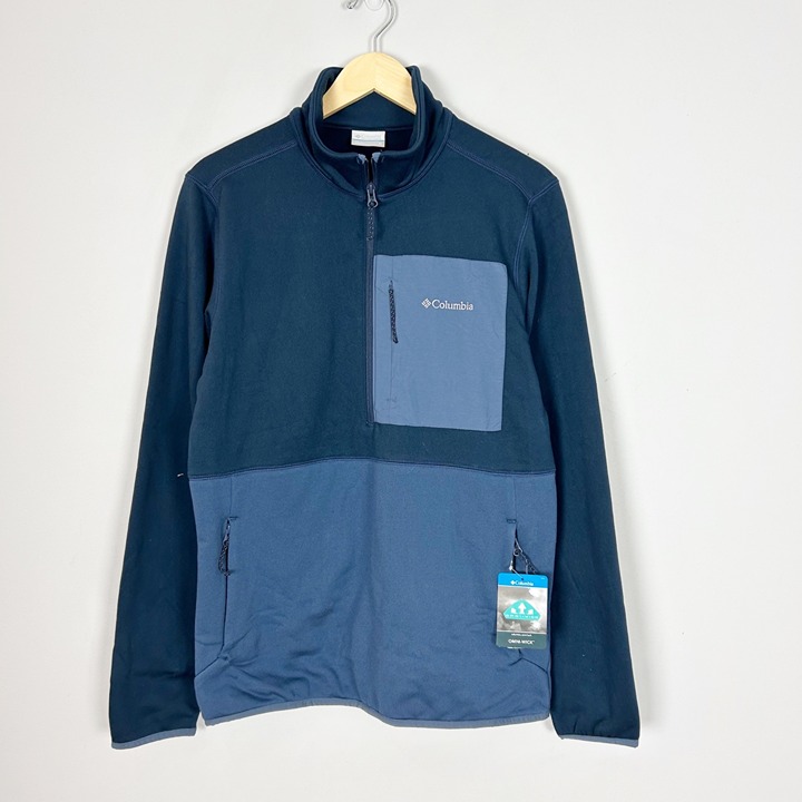 NEW Columbia Hike Half Zip Pullover Jacket Men's Size MEDIUM Navy Blue