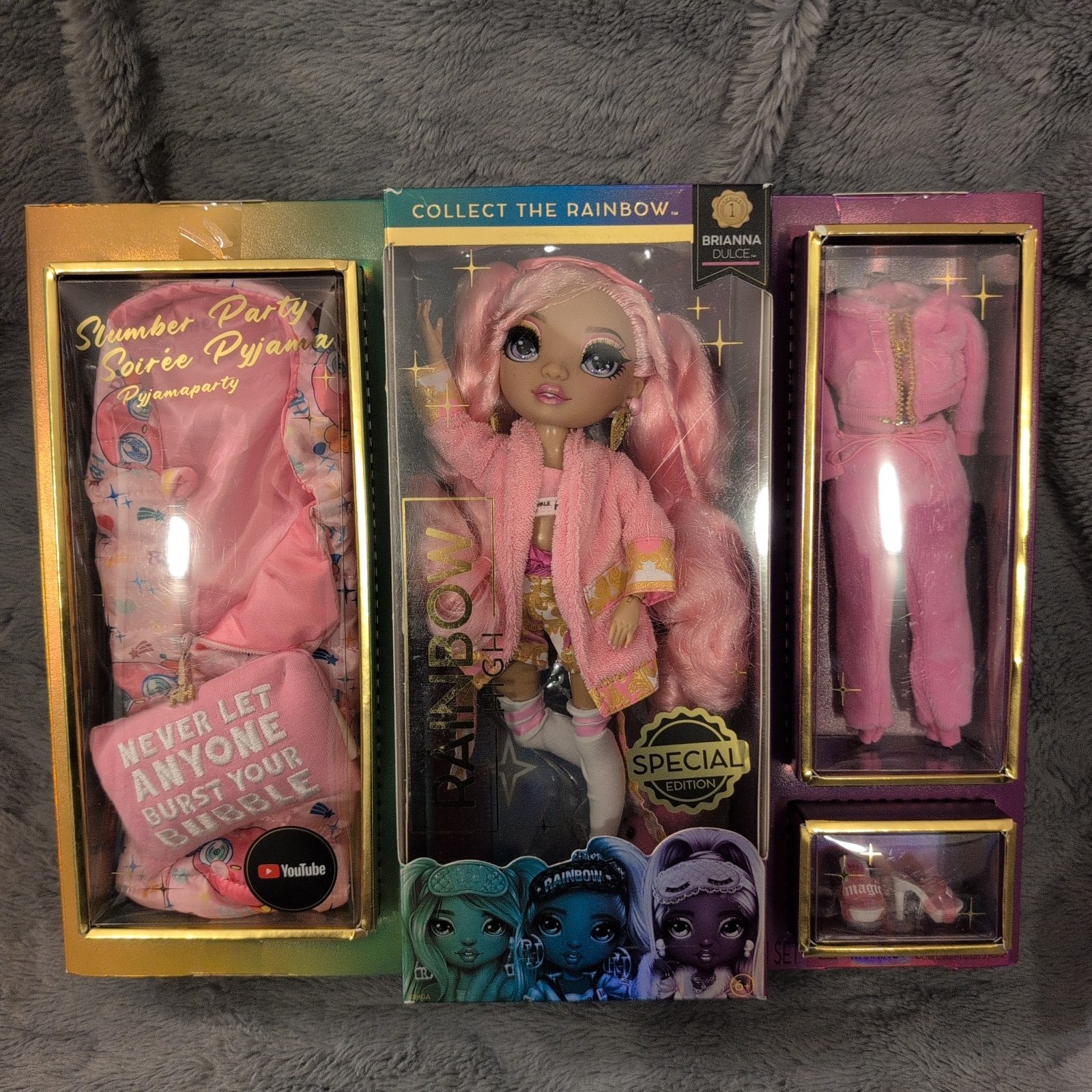 Rainbow High Brianna Dulce slumber party doll