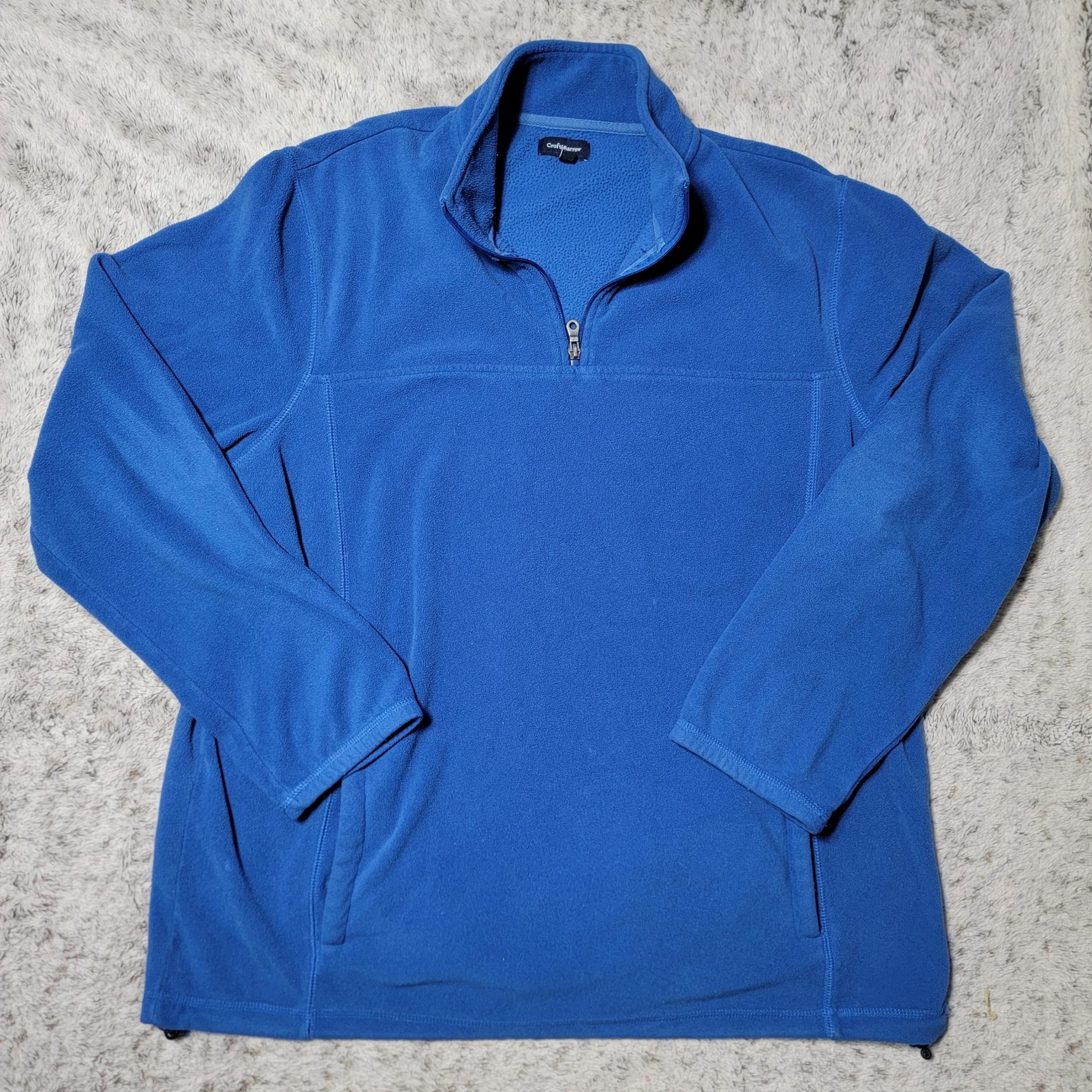 Men's Croft & Barrow Pullover Fleece | Blue | XL Tall