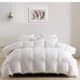 Luxury Oversized King Goose Feathers Down Comforter, Soft Egyptian Cotton Cover,