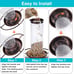 2 Pack Metal Wide Bird Feeders - Hanging Outdoor Bird Feeder with 1.6lbs