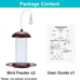 2 Pack Metal Wide Bird Feeders - Hanging Outdoor Bird Feeder with 1.6lbs