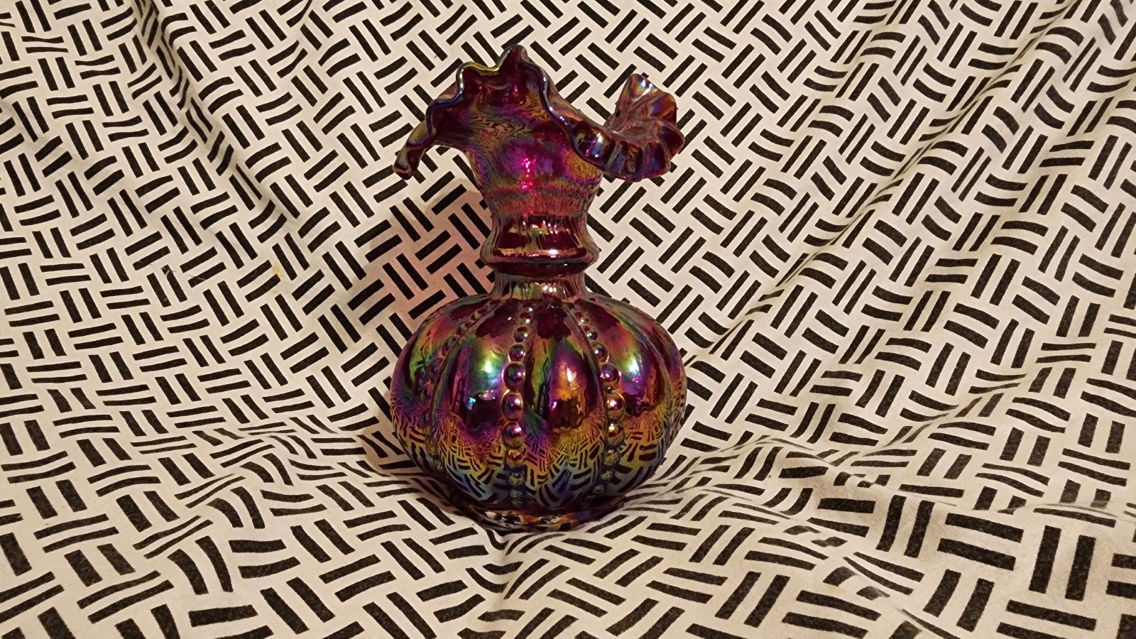 Vintage Pre Fenton Glass Vase