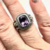 Barbara Bixby Womens Ring Sterling Silver 18K Gold Size 9 Amethyst White Topaz