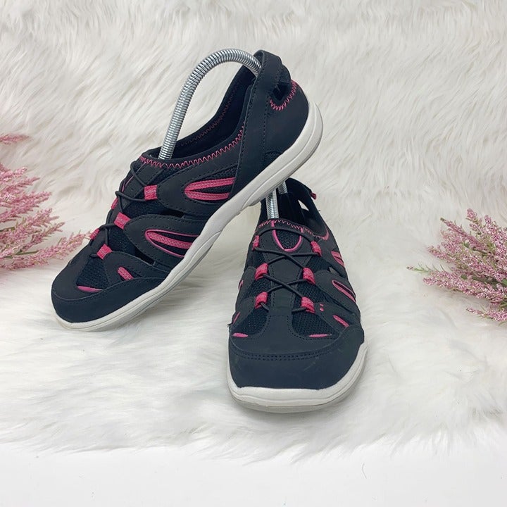 Women's Ryka Black Breathable Comfy Summer Outdoor Walking Shoes Size 9M