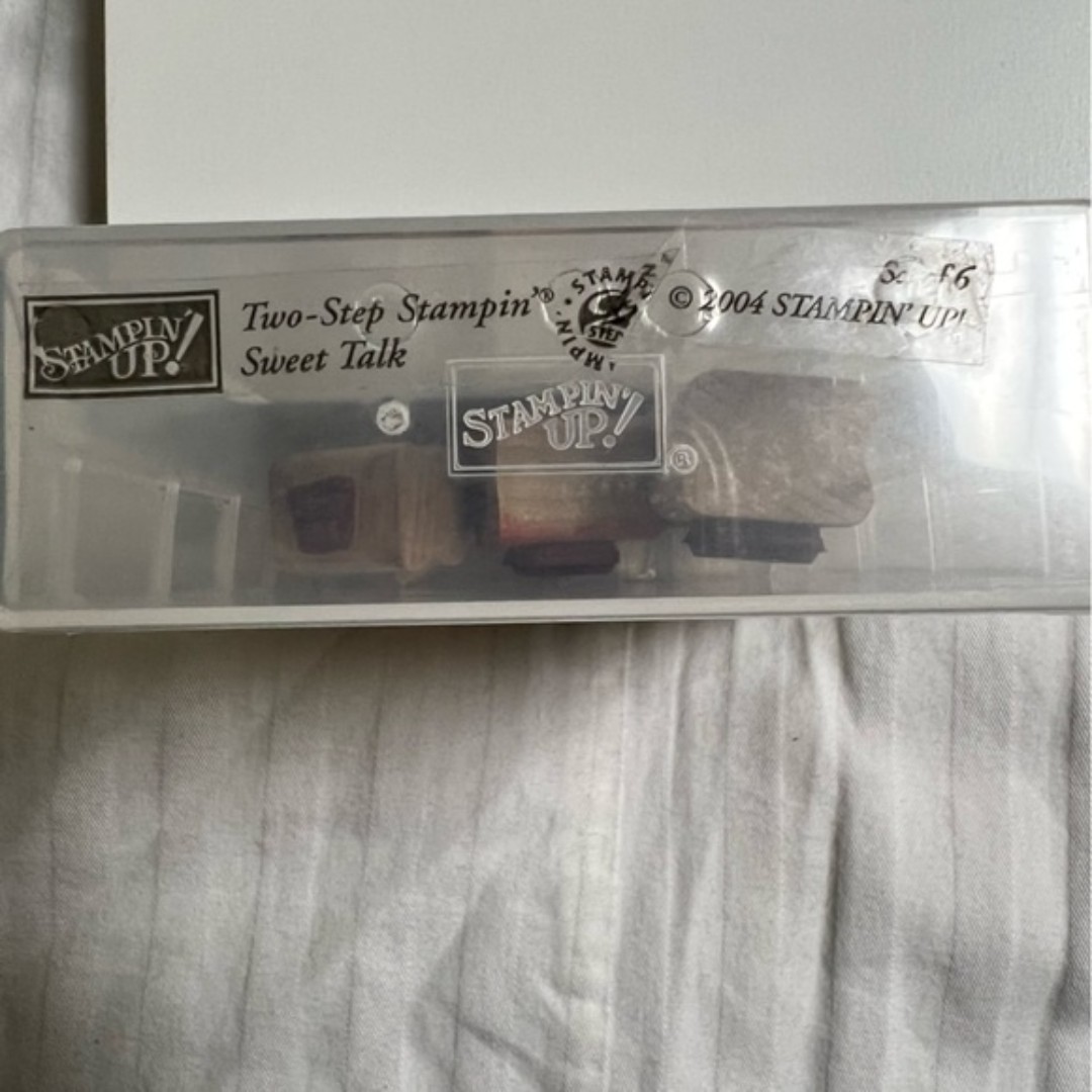Vintage Stampin Up Retired Valentine’s Day Sweet Talk Stamping Stamp Candy Heart