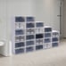 24Pcs Clear Shoe Storage Boxes Plastic Shoes Rack Containers Cabinet Stackable.