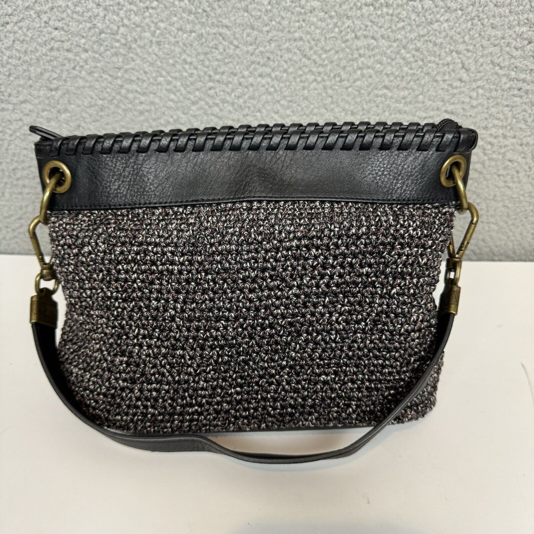 The Sak Collective • Urban Stat Fauna Crochet Hobo Shoulder Bag Black Gold