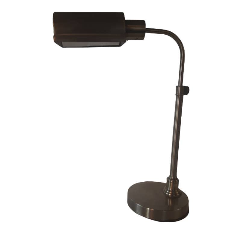 VINTAGE Brass Desk Lamp adjustable swing arm 18 tall