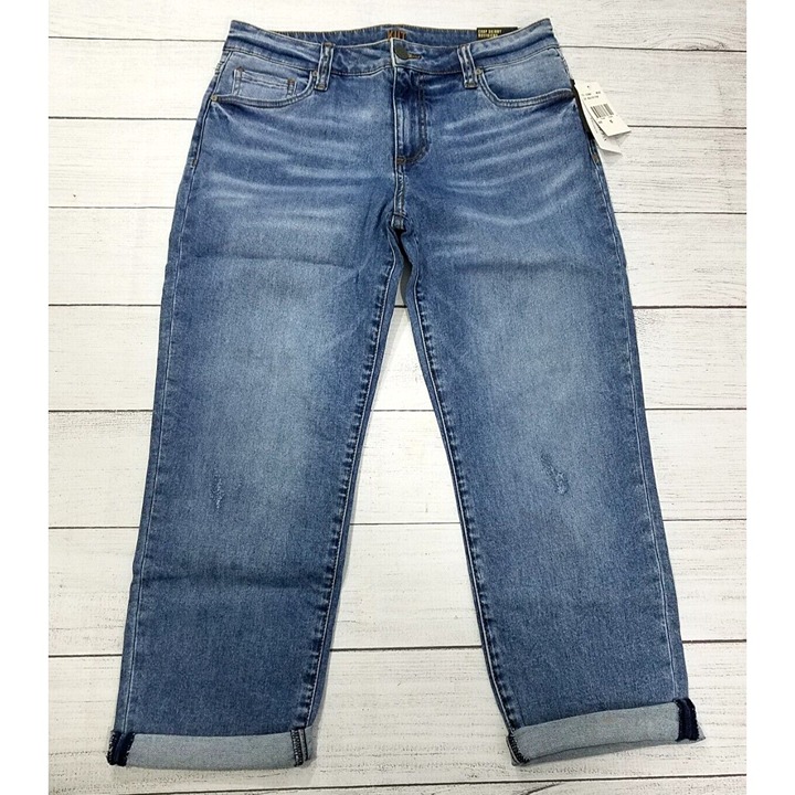 Kut from the Kloth Crop Skinny Boyfriend Jeans Womens Size 10
