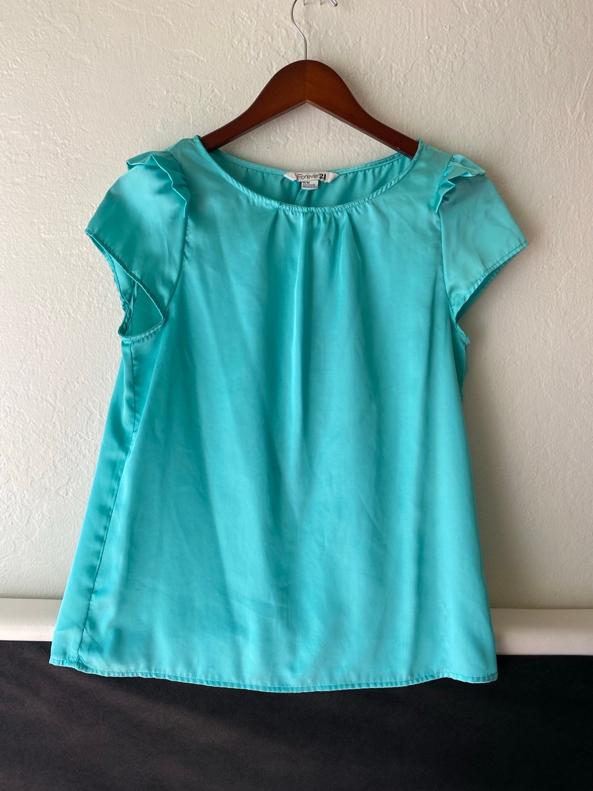 Turquoise blouse cheap forever 21