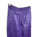 Cult Naked Killa Vegan Leather Trouser Pants High Rise Straight Leg Purple Sz S