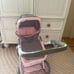 Multi-Function Single Doll Pram & Stroller – Gray/Pink