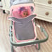 Multi-Function Single Doll Pram & Stroller – Gray/Pink