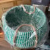 Modern Village Designer Plant Basket and Throw Blanket Basket (Teal)